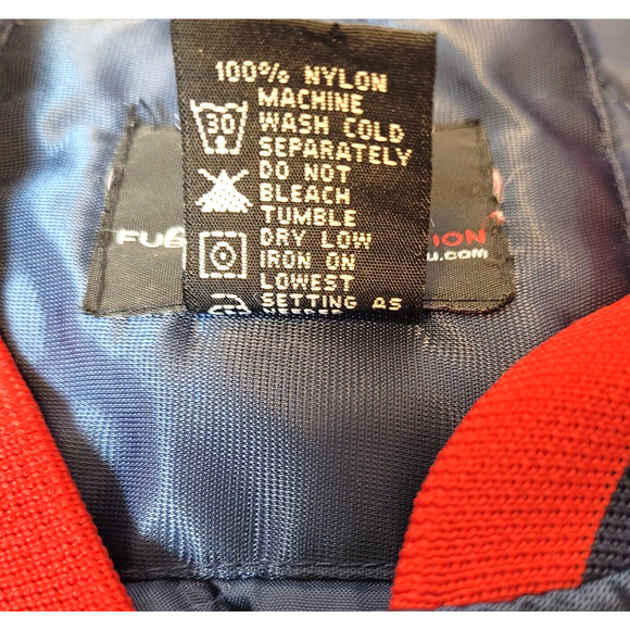 Vintage FUBU The Collection Basketball Varsity Puffer Jacket Button Down Boys - Picture 5 of 16